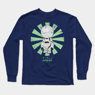 Marvin Paranoid Android Retro Japanese Long Sleeve T-Shirt